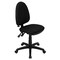 Flash Furniture 39.5&#x22; Mid-Back Black Fabric Multifunction Swivel Task Office Chair with Adjustable Lumbar Support
